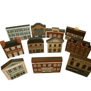 The Cat’s Meow 1987 Series V Lot of 10 Buildings – Signed Faline